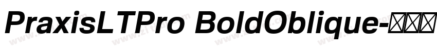 PraxisLTPro BoldOblique字体转换